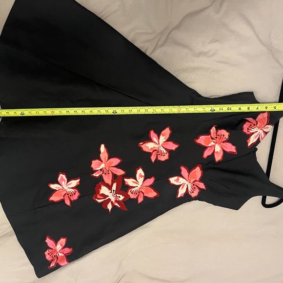 Kate Spade Black Tiger Lily Applique Fit & Flare Dress | Size 2, NWOT - Picture 10 of 12